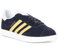 ADIDAS Gazelle 3 Rayures Logo 90s Daim Hommes Baskets Marine Jaune UK 6 - 13