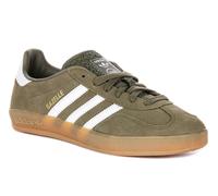 ADIDAS Gazelle Intérieur Q Panneau Gomme Semelle Hommes Baskets en Olive Blanc 7