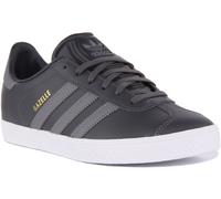 Adidas Gazelle J Style Rétro En Cuir Baskets Unisexes Grises Taille UK 3 - 6