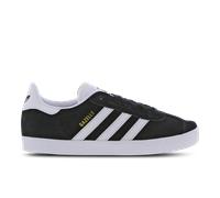 Adidas Originals Baskets Gazelle Cuir suédé Noir/Blanc/Or métallisé Enfant Taille 36