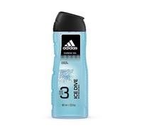 Adidas - Gel Douche Parfumant 3 en 1 pour Homme Ice Dive - Rafraichissant - Shampoing - Multi-bénéfices - XL 400ml