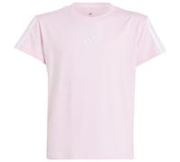 adidas - Girl's 3-Stripes Tee - T-shirt - 128 - clear pink / white