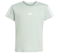 adidas - Girl's 3-Stripes Tee - T-shirt - 170 - wonder sage / white