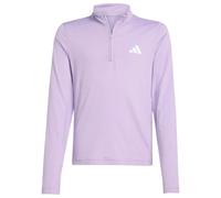 adidas - Girl's Goto PZ 1/4 Zip Longsleeve Tee - T-shirt technique - 152 - white / powder plum