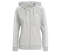 adidas GL0802 W 3S FT FZ HD Sweatshirt Women's Medium Grey Heather/White L