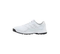 adidas Men's Chaussure de Golf sans Crampons Traxion Lite Max Bounce, Cloud White/Silver Metallic/Core Black, 47 1/3