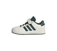 adidas Grand Court 2.0 Shoes Kids Mixte Enfant Basket, Blanc Cassé Noyau Vert Collégial Noir, 33.5 EU