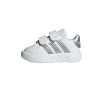 adidas Grand Court 2.0 Shoes Kids Mixte Enfant Basket, Cloud White Matte Silver Cloud White, 21 EU