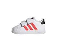 adidas Grand Court Lifestyle Hook and Loop Shoes Chaussures de Tennis, Cloud White/Bright Red/Core Black, 27 EU