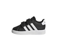 adidas Grand Court Lifestyle Hook and Loop Shoes Chaussures de Tennis, Cloud White/Core Black, Numeric_27 EU