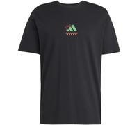 ADIDAS SPORTSWEAR T-Shirt fonctionnel 'Lounge Pizza' vert / rouge carmin / noir, Taille XL