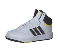 Adidas Hoops Mid 3.0 K Sneaker, FTWR White/Core Black/Beam Yellow, Numeric_40 EU