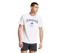 adidas T-shirt Heritage Graphik Hommes Blanc/Bleu Taille S
