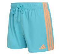 adidas Herren 3 Stripes Swim Shorts 3 inch, Lucid Cyan/Lucid Orange, XL