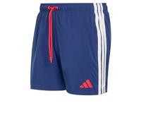 adidas Herren 3 Stripes Swim Shorts 5 inch, Dark Blue/Pure Ruby, 3XL