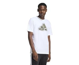 adidas Herren Camo Modern Logo Graphic T-Shirt, White, L
