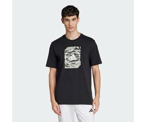 adidas Herren Camo Shape Graphic T-Shirt, Black, L