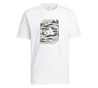 adidas Herren Camo Shape Graphic T-Shirt, White/Wonder Alumina, L
