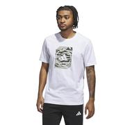 adidas Herren Camo Shape Graphic T-Shirt, White/Wonder Alumina, L