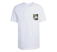 adidas Herren Camo Woven Pocket Graphic T-Shirt, White, M
