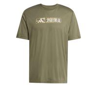 adidas Herren Climacool Camo Linear Graphic T-Shirt, Olive strata, XS