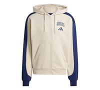 adidas Herren Collegiate Fleece Full-Zip, Wonder Alumina/Dark Blue, S