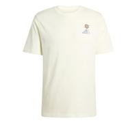 adidas Herren Earth Day Basketball Graphic T-Shirt, Off White, S