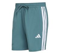 adidas Herren Essential Three Stripes Chelsea Base Short, preloved Teal/White, M