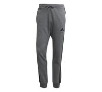 adidas Herren Essential Three Stripes Fleece Pant, Dark Grey Heather/Black, 3XL