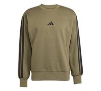 adidas Herren Essential Three Stripes Fleece Sweatshirt, Olive strata/Black, S