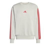 adidas Herren Essential Three Stripes Fleece Sweatshirt, Wonder Alumina/Pure Ruby, XXL
