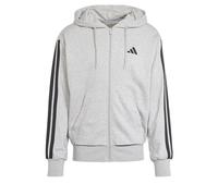 Adidas Herren Essential Three Stripes French Terry Fullzip Hoodie, Medium Grey Heather/Black, XL