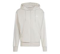 adidas Herren Essential Three Stripes French Terry Fullzip Hoodie, Wonder Alumina/White, XL