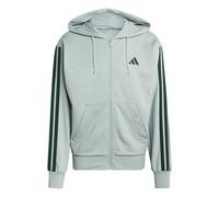 Adidas Herren Essential Three Stripes French Terry Fullzip Hoodie, Wonder Sage/Collegiate Green, S