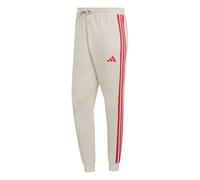 adidas Herren Essential Three Stripes French Terry Pant, Wonder Alumina/Pure Ruby, M