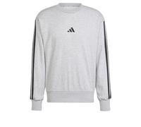 adidas Herren Essential Three Stripes French Terry Sweatshirt, Medium Grey Heather/Black, XXL