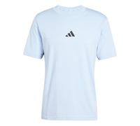 Adidas Herren Essential Three Stripes Single Jersey Tee, Glow Blue/Black, M