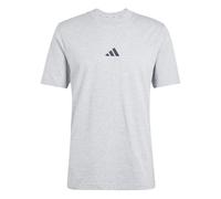 adidas Herren Essential Three Stripes Single Jersey Tee, Medium Grey Heather/Black, S