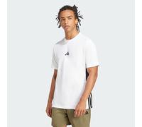 adidas Homme Essential Three Stripes Single Jersey Tee, White/Black, XXL