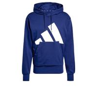 Sweat à capuche adidas Essentials Big Logo Single bleu foncé blanc - M