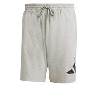 adidas Herren Essentials BIG Logo Single Jersey Short, Medium Grey Heather/Black, L