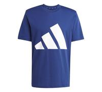 adidas Herren Essentials BIG Logo Single Jersey Tee, Dark Blue/White, XS