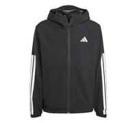 adidas Herren Essentials CLIMAPROOF 3 Stripes Hooded Jackets, black, S