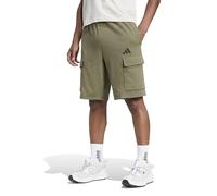 adidas Homme Essentials FEELCOZY French Terry Cargo Short, Olive strata/Black, L
