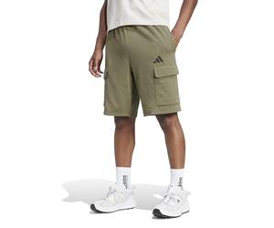 Adidas Herren Essentials FEELCOZY French Terry Cargo Short, Olive strata/Black, S