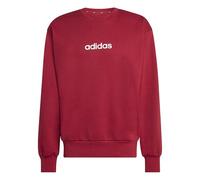 adidas Herren Essentials Linear Fleece Sweatshirt, Active Maroon/White, M