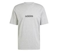 adidas Homme Essentials Linear Single Jersey Tee, Medium Grey Heather/Black, M