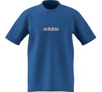 adidas Herren Essentials Linear Single Jersey Tee, Ray Blue/Off White, XL