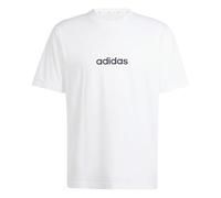 adidas Homme Essentials Linear Single Jersey Tee, White/Black, XS