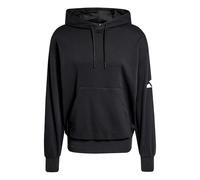 adidas Herren Essentials Lose FIT Three Bar Terry Hoodie, Black/White, L